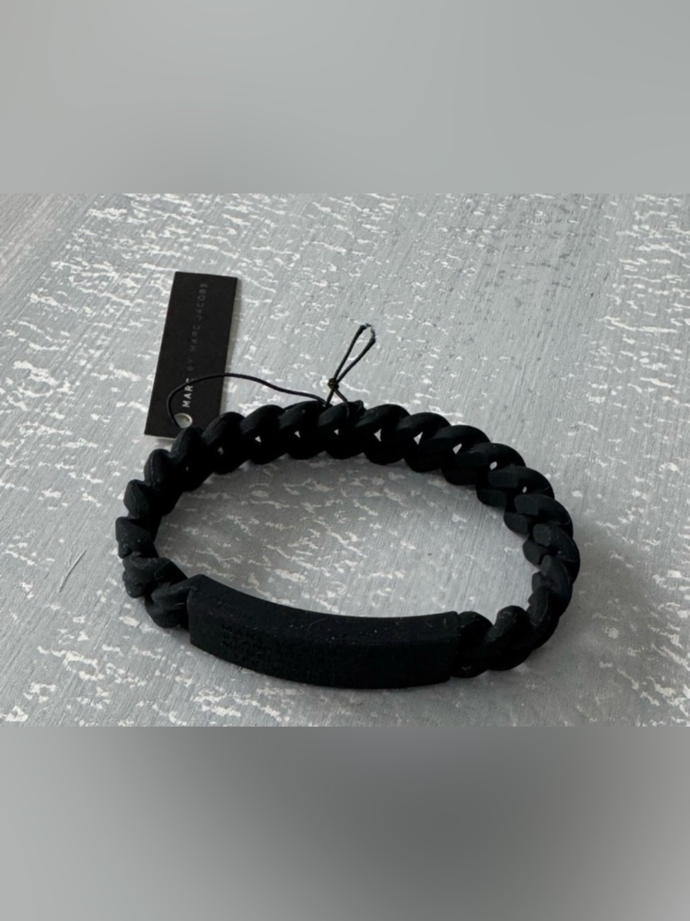 NWT -🌼 Marc by Jacobs Matte Black Linked Silicone Bracelet - Picture 3 of 4
